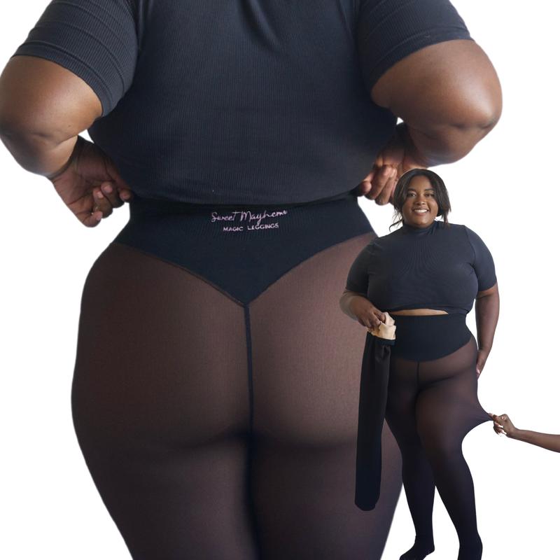 Compression Band Fleece-Lined Leggings